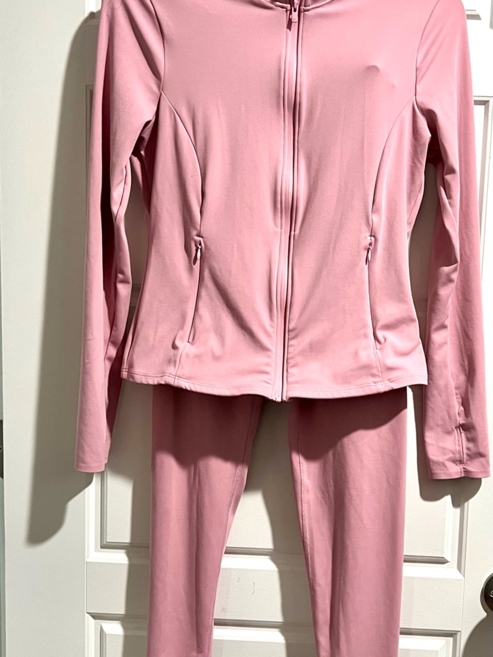 PINK Victoria's Secret Mauve-Pink Active Jacket and Legging Set